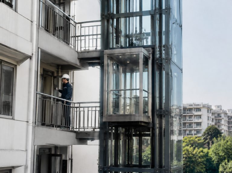 海口旧楼加建观光电梯